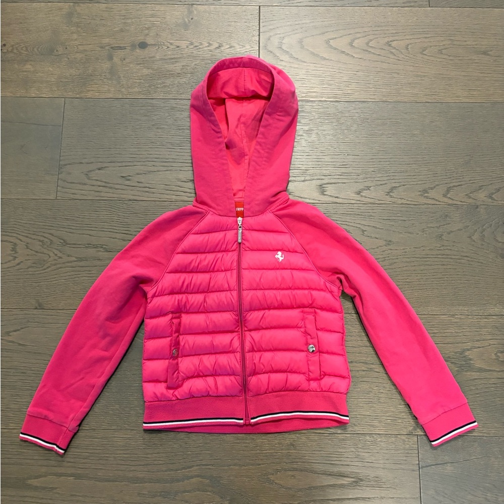 Ferrari authentic girls down jacket sz 8 youth EUC ret $700